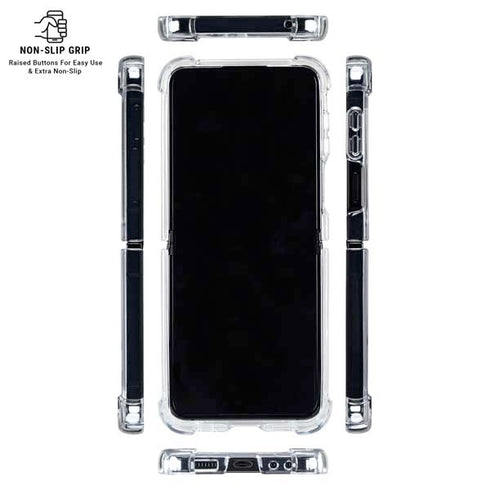 Scotland Flag Distressed Galaxy Z Flip7 Clear Case